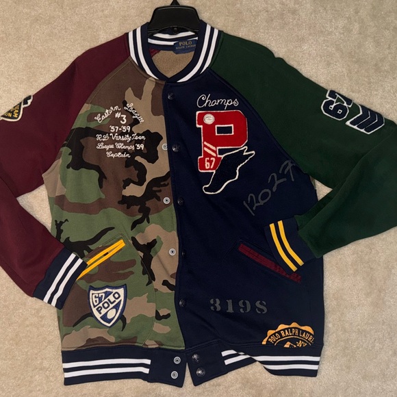 Vintage Polo Ralph Lauren Tiger Varsity Jacket RARE - Picture 2 of 6